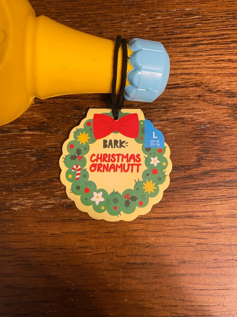 Bark Yellow Christmas Ornamutt Dog Toy